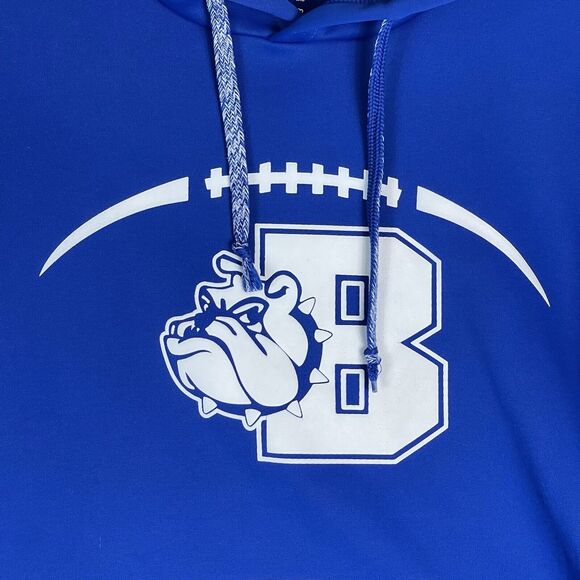 Adidas Hoodie Mens Large Blue Bulldogs Sweatshirt Pullover Sweater Adult - Picture 3 of 11